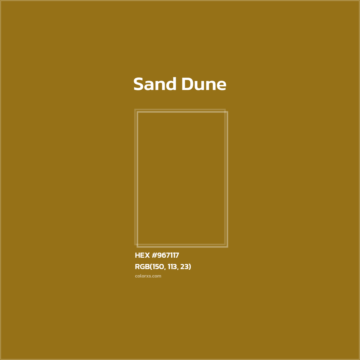 HEX #967117 Sand Dune Color - Color Code