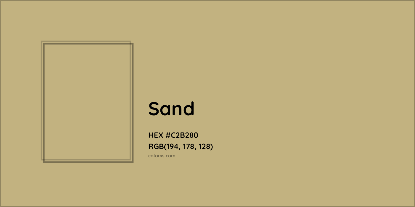 HEX #C2B280 Sand Color - Color Code
