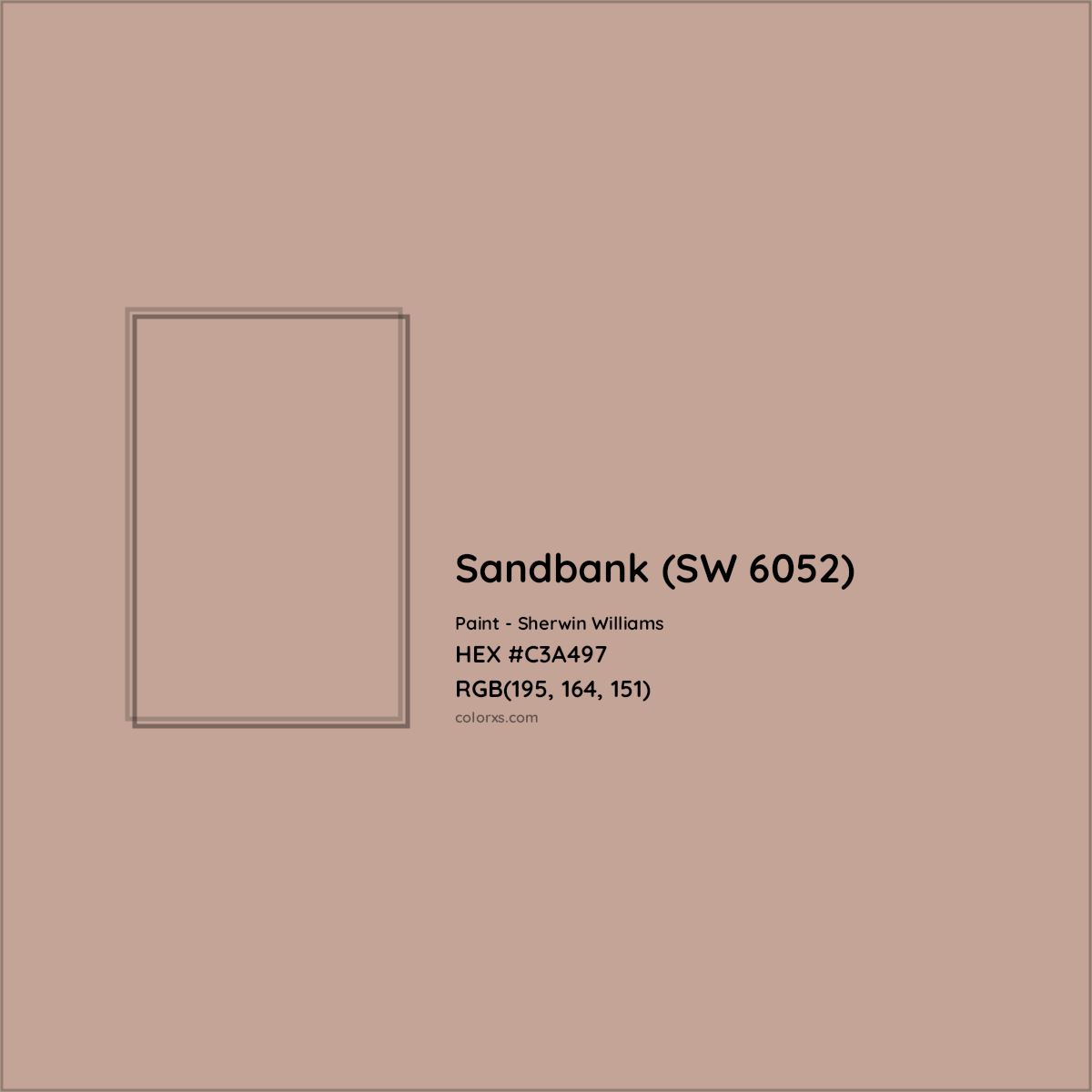 HEX #C3A497 Sandbank (SW 6052) Paint Sherwin Williams - Color Code