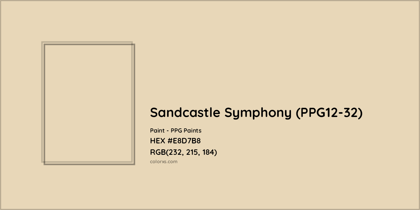 HEX #E8D7B8 Sandcastle Symphony (PPG12-32) Paint PPG Paints - Color Code