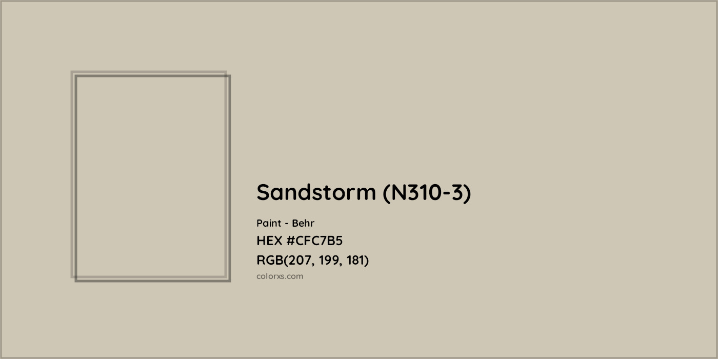 HEX #CFC7B5 Sandstorm (N310-3) Paint Behr - Color Code
