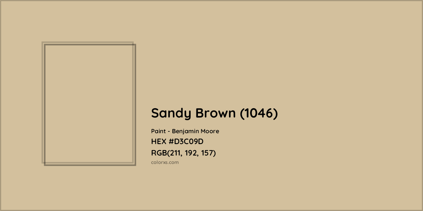 HEX #D3C09D Sandy Brown (1046) Paint Benjamin Moore - Color Code
