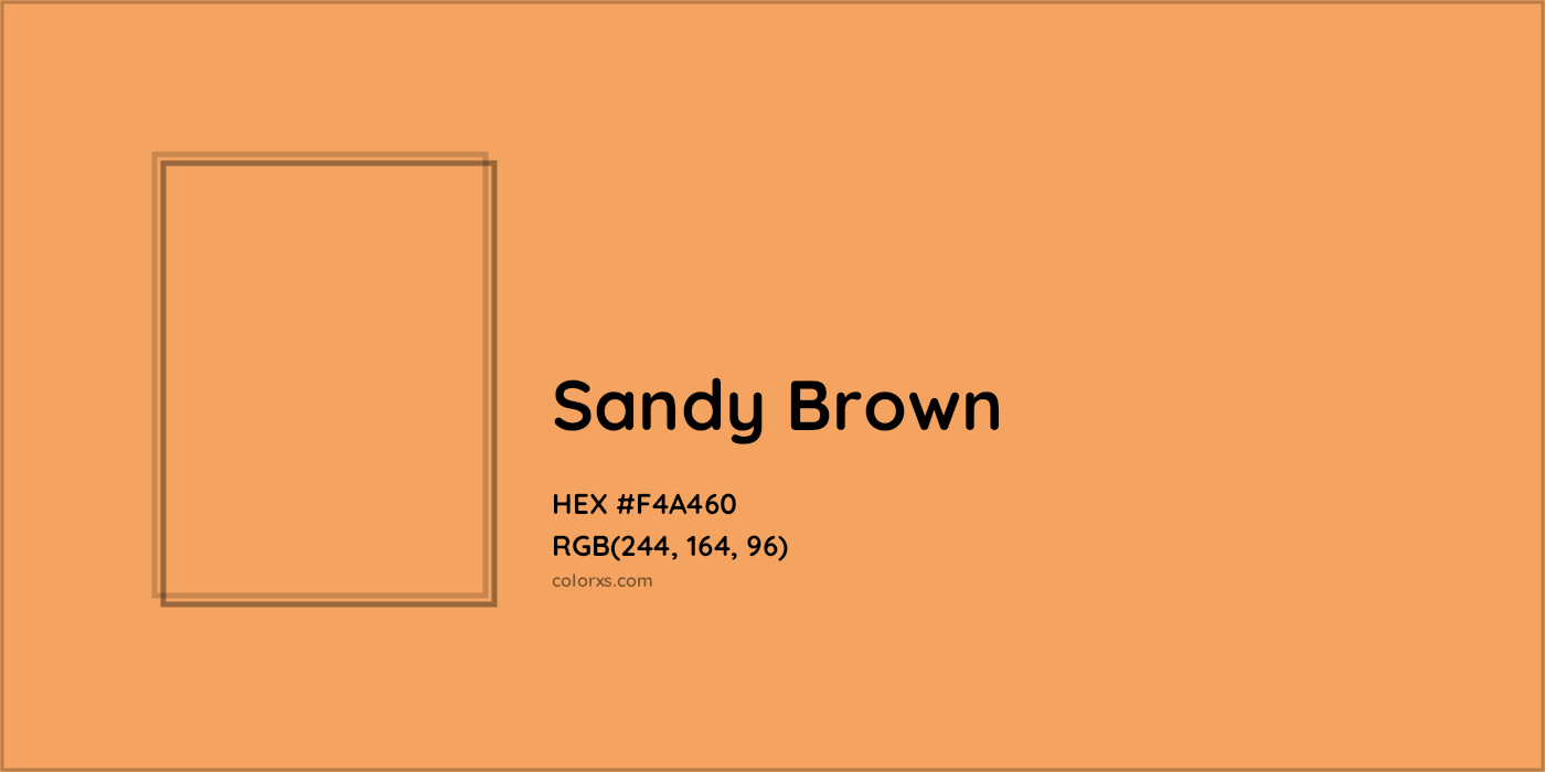 HEX #F4A460 Sandy Brown Color - Color Code