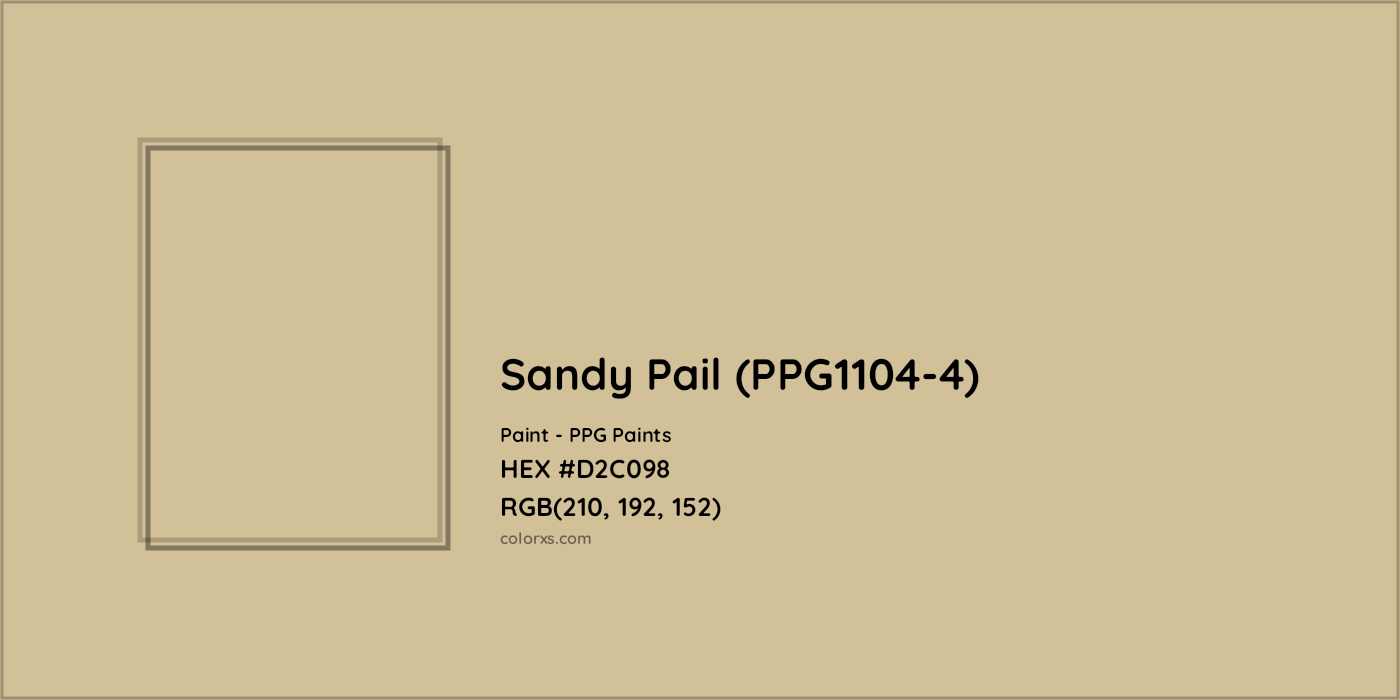 HEX #D2C098 Sandy Pail (PPG1104-4) Paint PPG Paints - Color Code