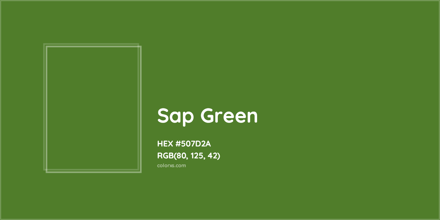 HEX #507D2A Sap Green Color - Color Code