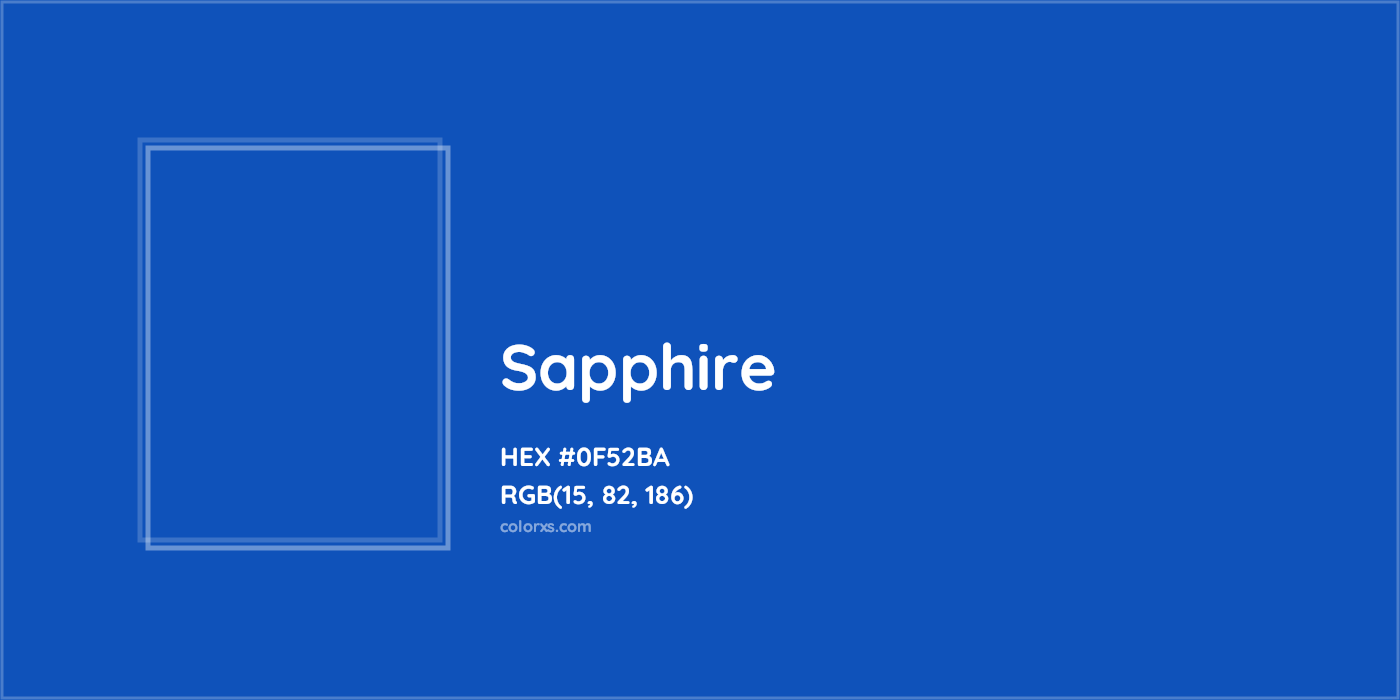 HEX #0F52BA Sapphire Color - Color Code