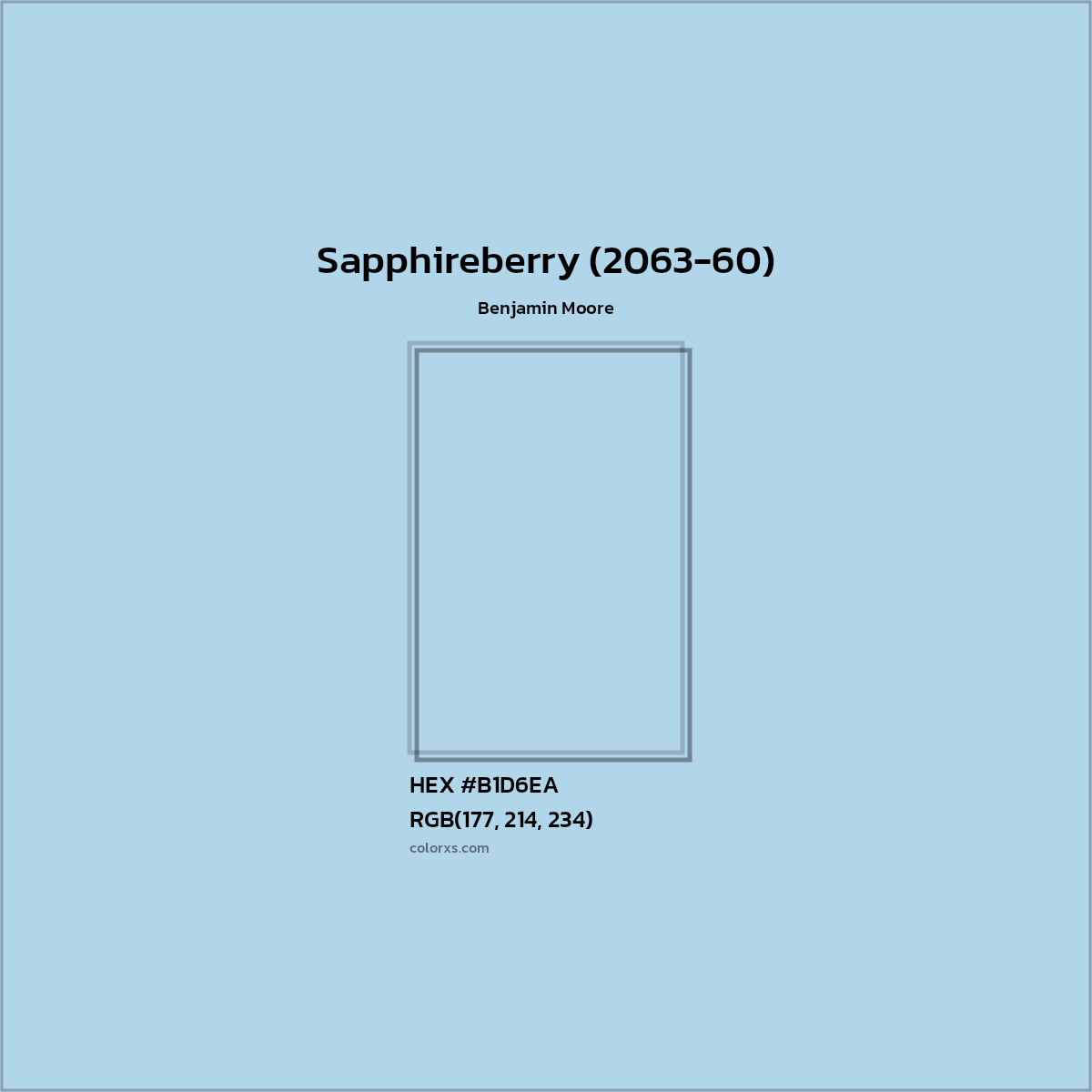 HEX #B1D6EA Sapphireberry (2063-60) Paint Benjamin Moore - Color Code