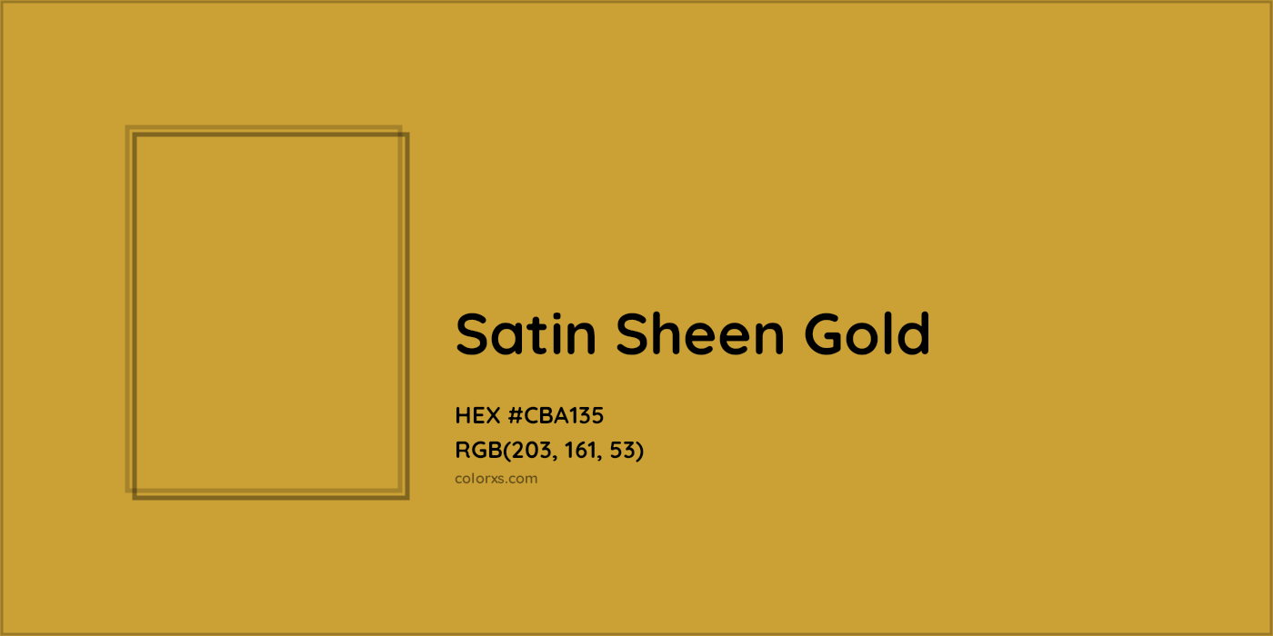 HEX #CBA135 Satin sheen gold Color - Color Code