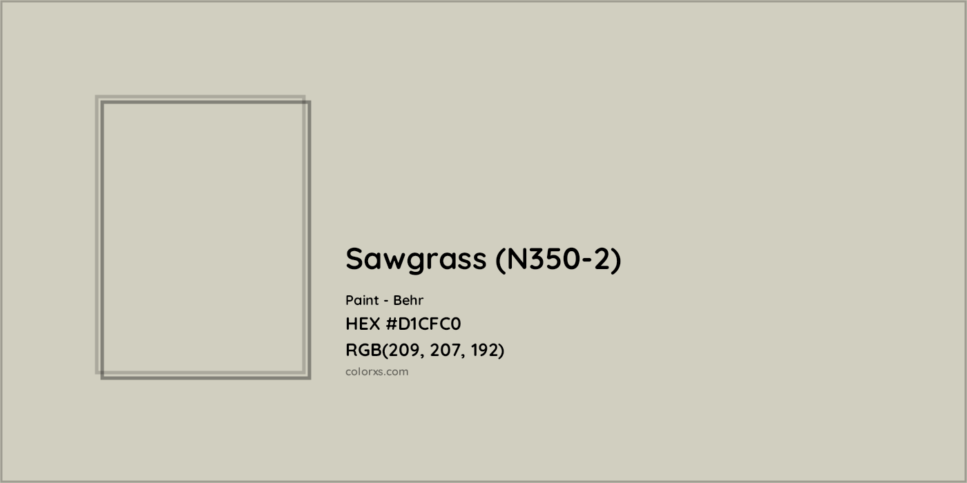HEX #D1CFC0 Sawgrass (N350-2) Paint Behr - Color Code