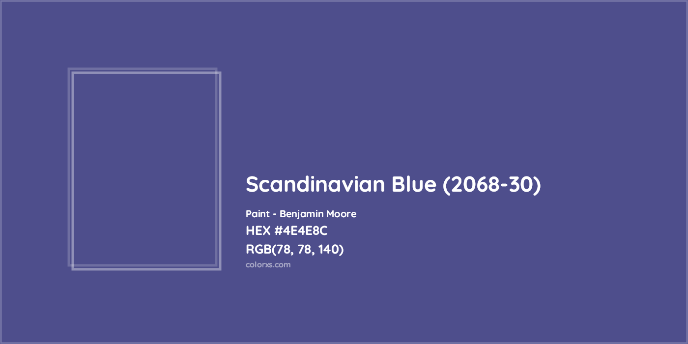 HEX #4E4E8C Scandinavian Blue (2068-30) Paint Benjamin Moore - Color Code