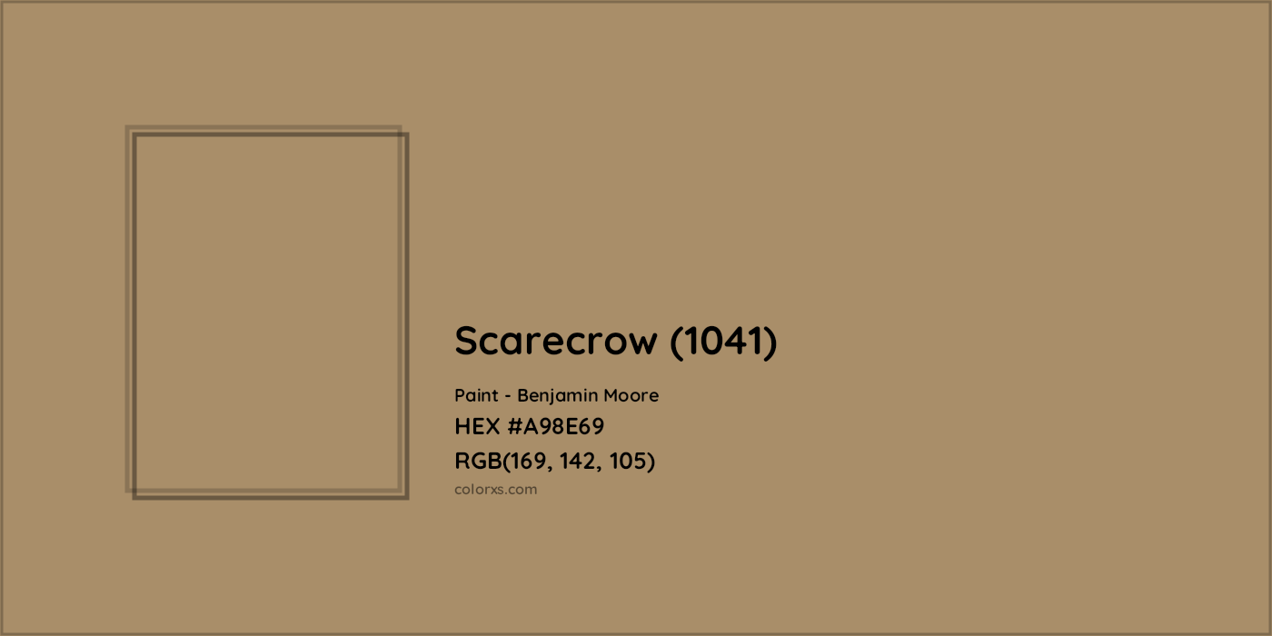 HEX #A98E69 Scarecrow (1041) Paint Benjamin Moore - Color Code