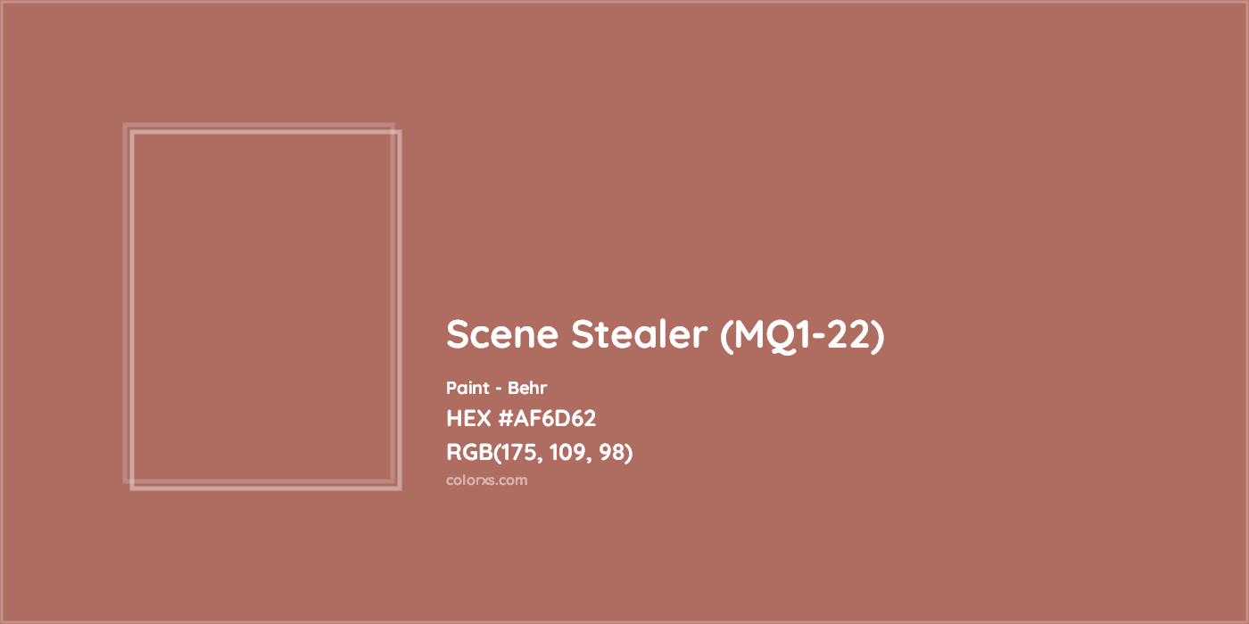 HEX #AF6D62 Scene Stealer (MQ1-22) Paint Behr - Color Code