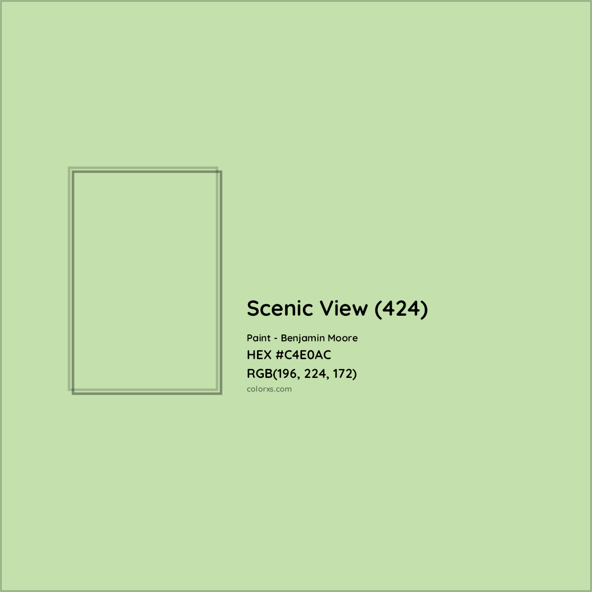 HEX #C4E0AC Scenic View (424) Paint Benjamin Moore - Color Code