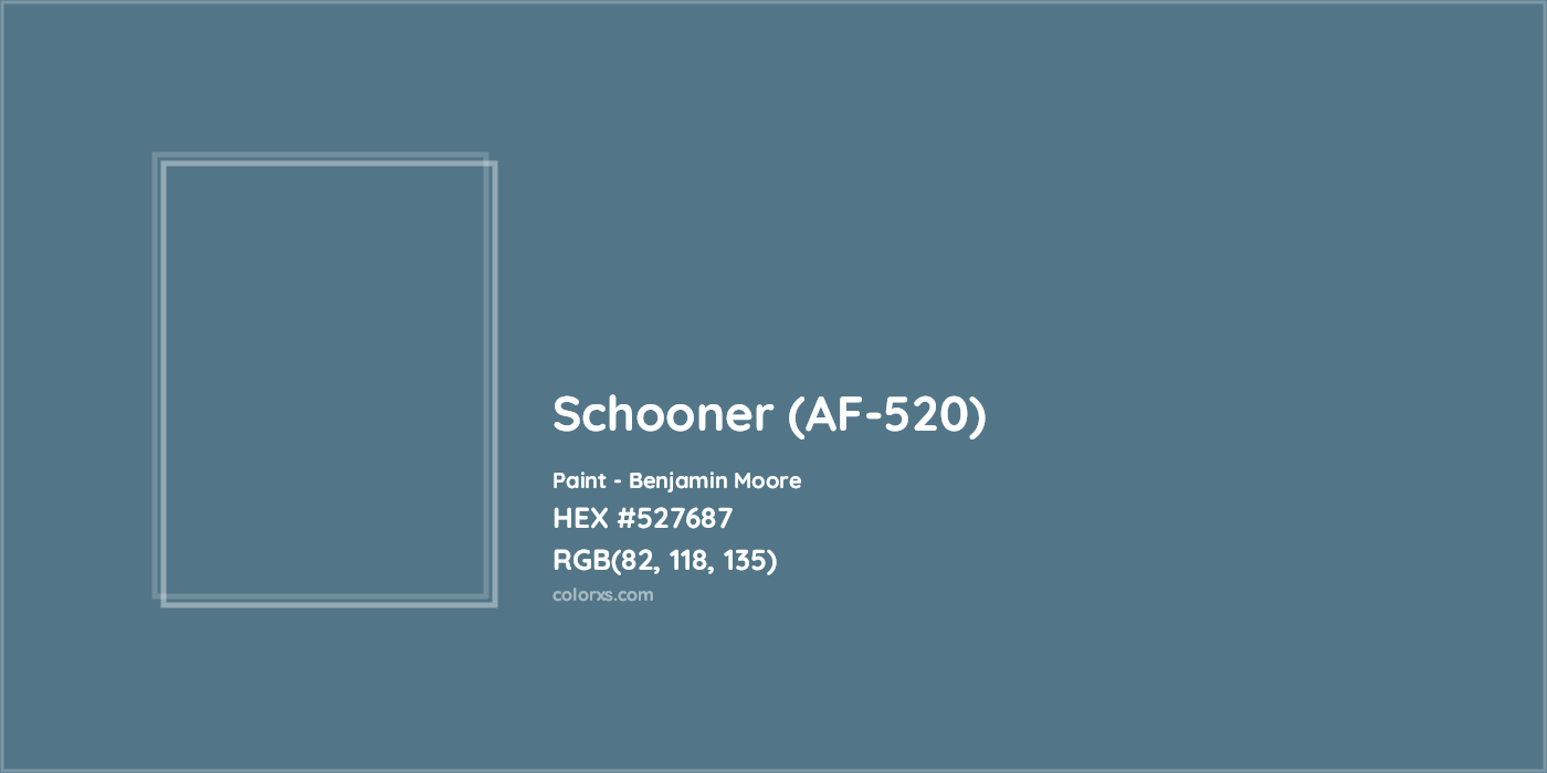 HEX #527687 Schooner (AF-520) Paint Benjamin Moore - Color Code