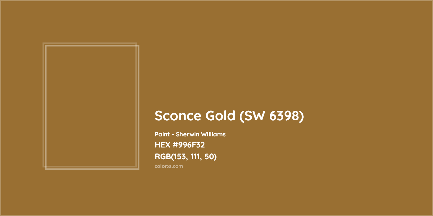 HEX #996F32 Sconce Gold (SW 6398) Paint Sherwin Williams - Color Code
