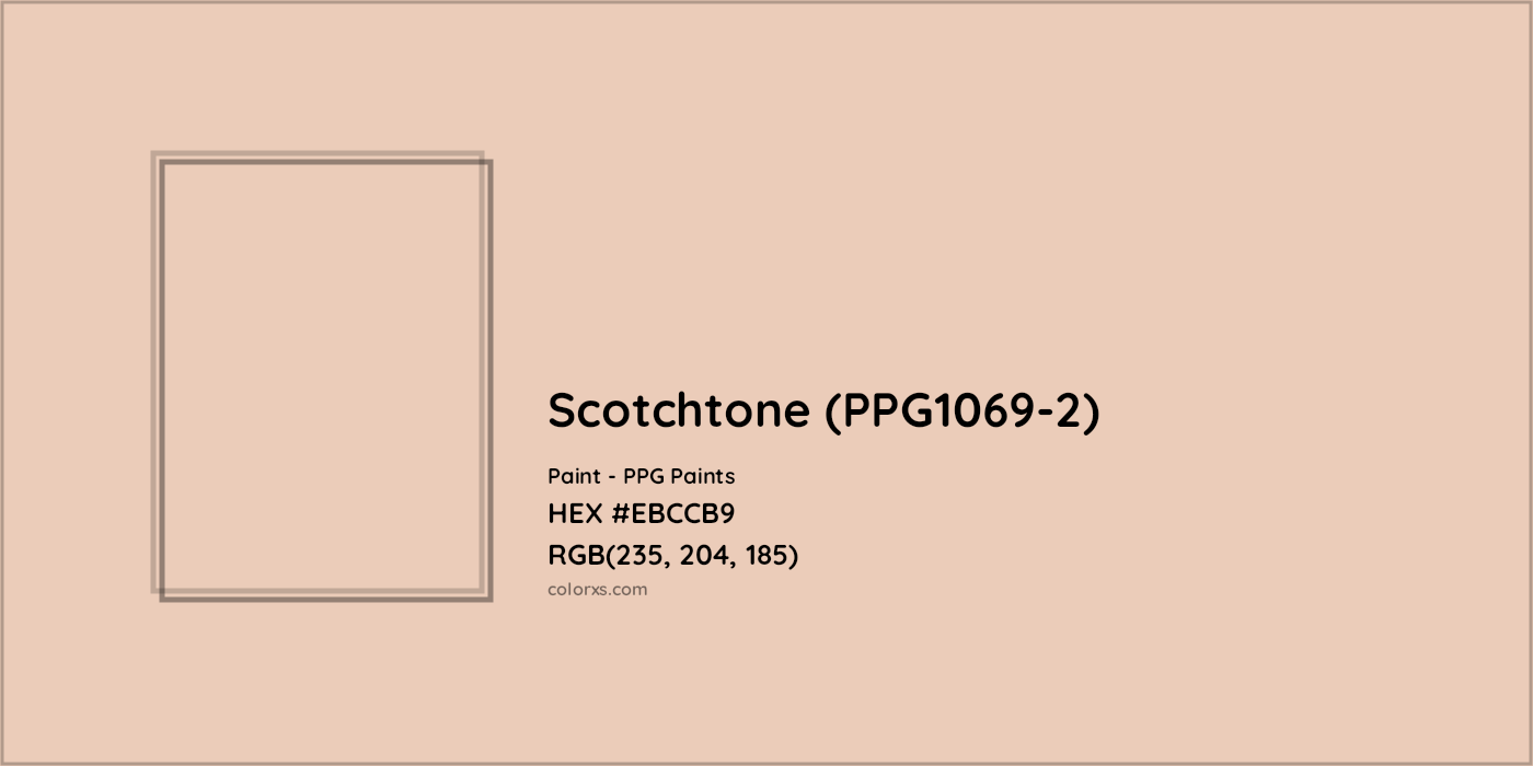 HEX #EBCCB9 Scotchtone (PPG1069-2) Paint PPG Paints - Color Code