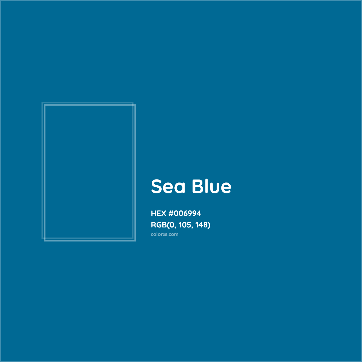 HEX #006994 Sea Blue Color - Color Code