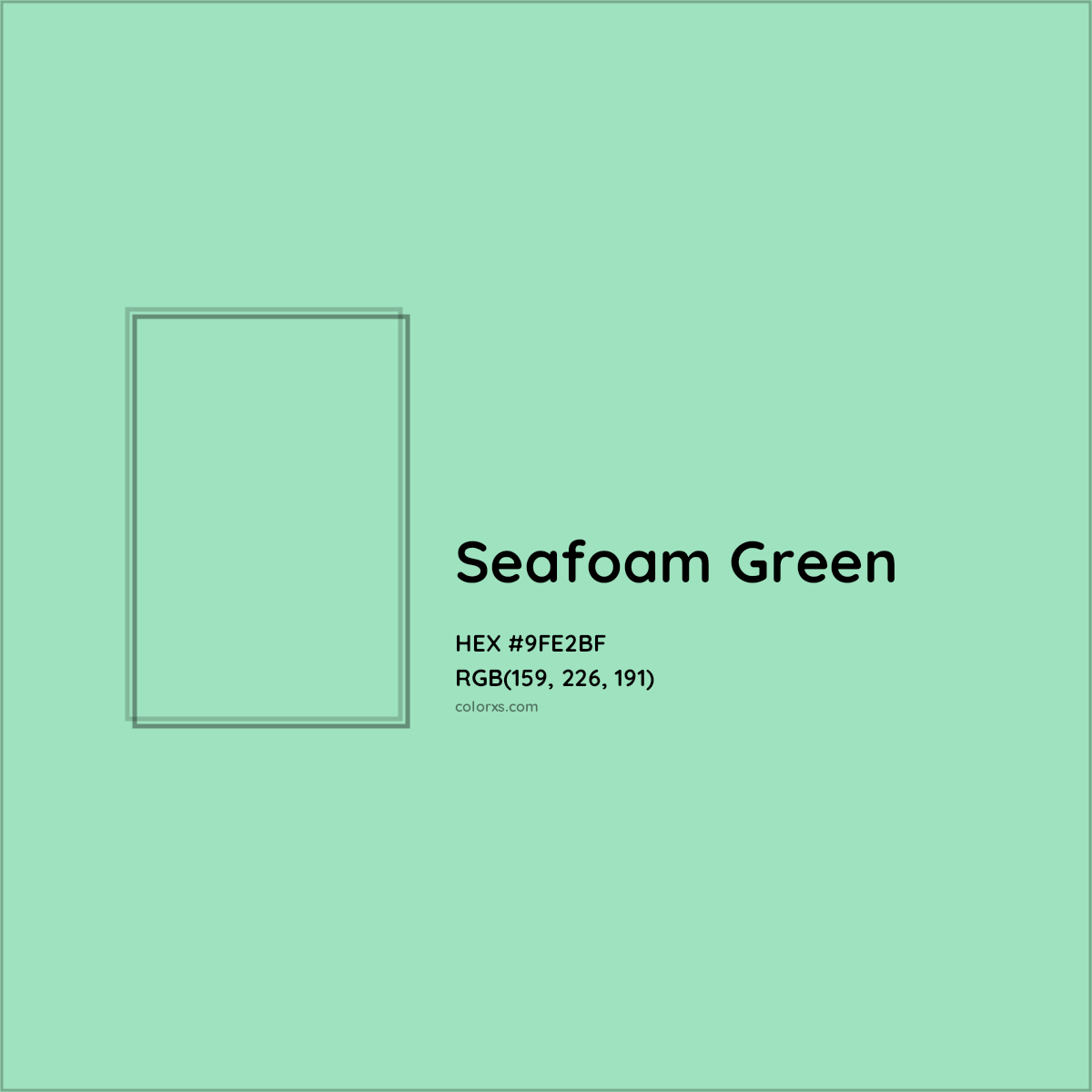 HEX #9FE2BF Sea Foam Green Color - Color Code
