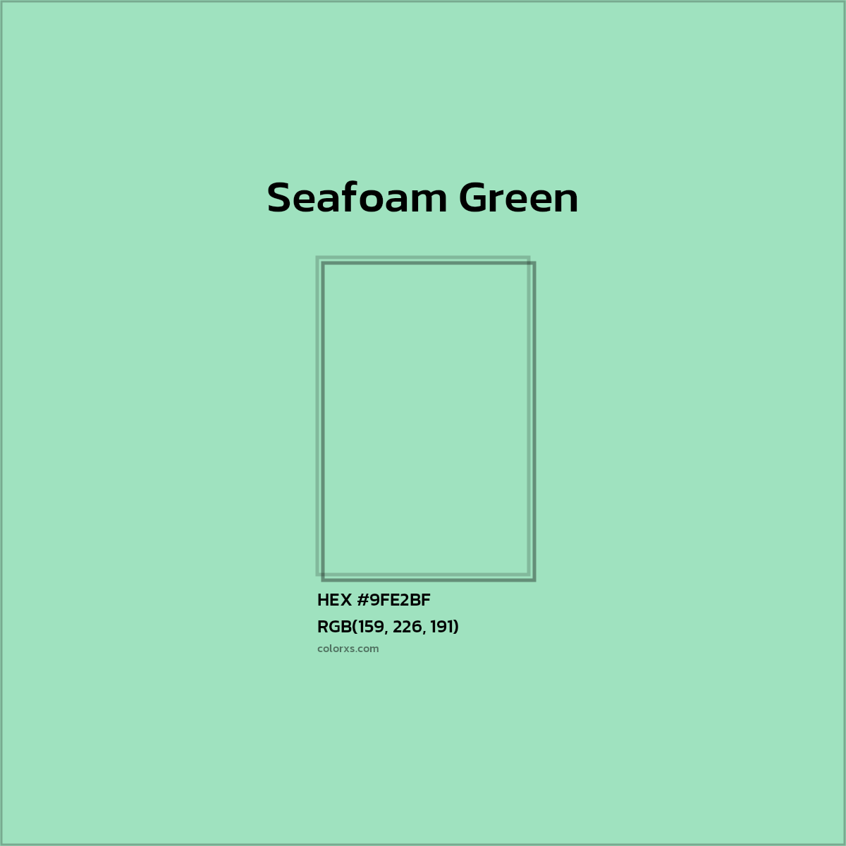 HEX #9FE2BF Sea Foam Green Color - Color Code