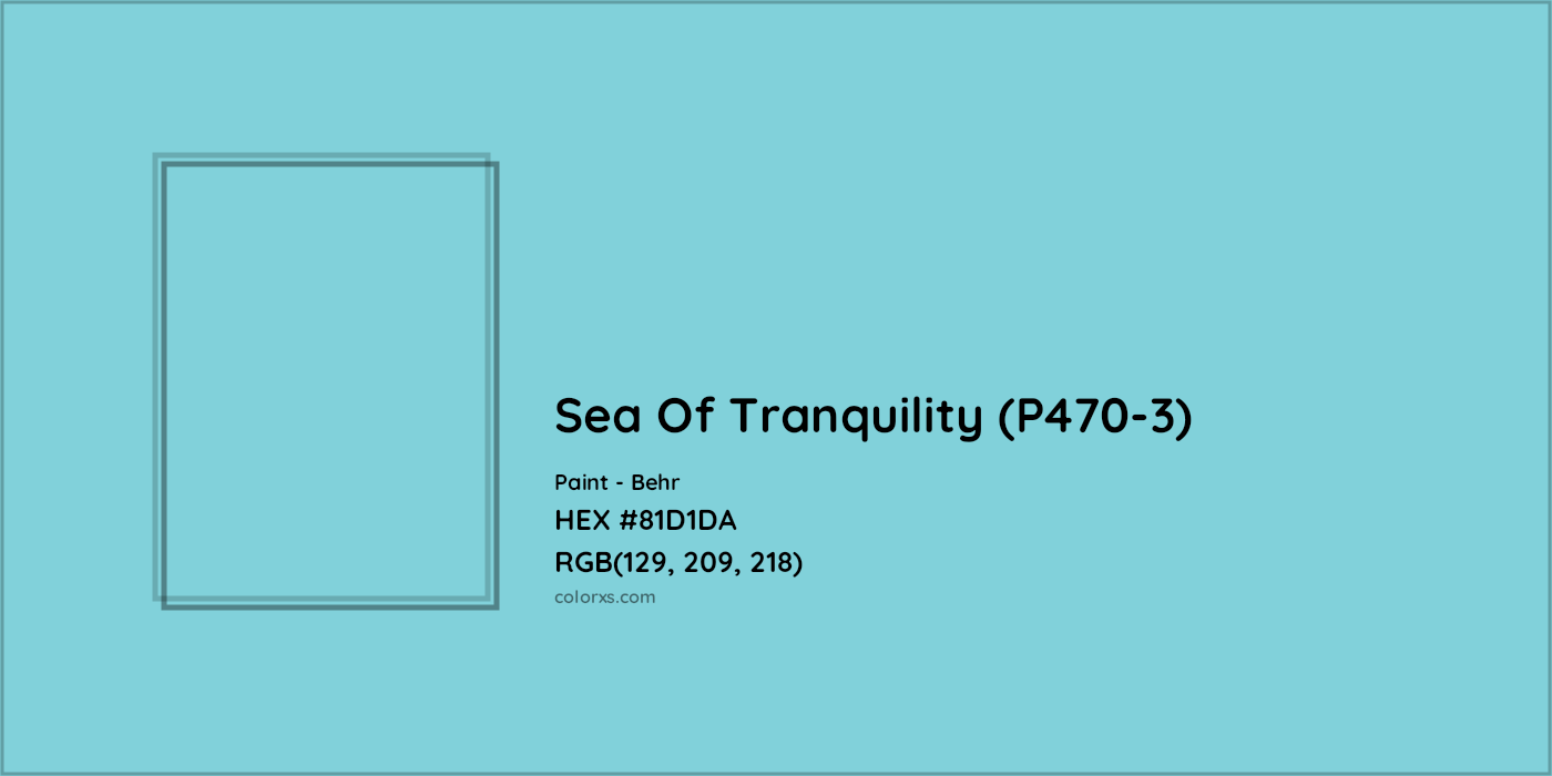 HEX #81D1DA Sea Of Tranquility (P470-3) Paint Behr - Color Code