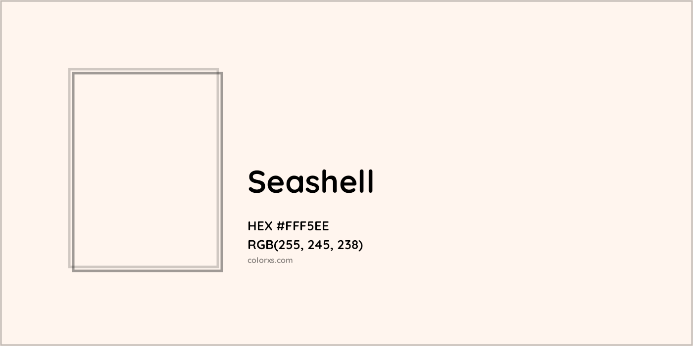HEX #FFF5EE Seashell Color - Color Code