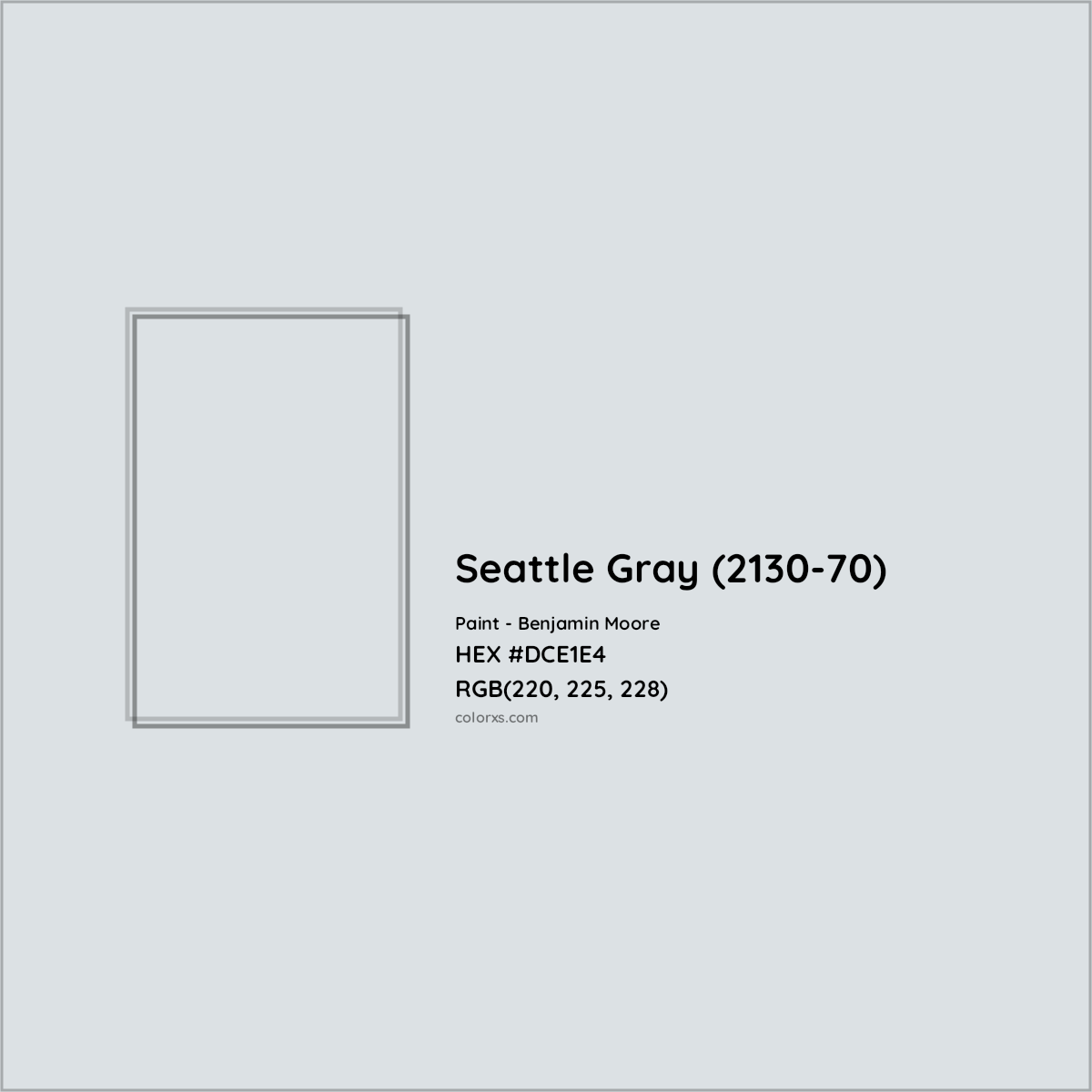 HEX #DCE1E4 Seattle Gray (2130-70) Paint Benjamin Moore - Color Code