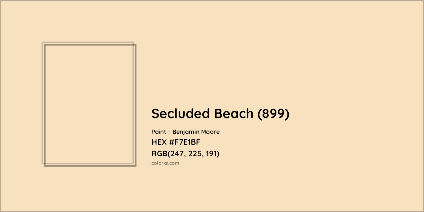 HEX #F7E1BF Secluded Beach (899) Paint Benjamin Moore - Color Code