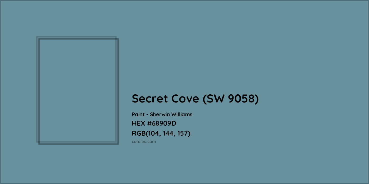 HEX #68909D Secret Cove (SW 9058) Paint Sherwin Williams - Color Code
