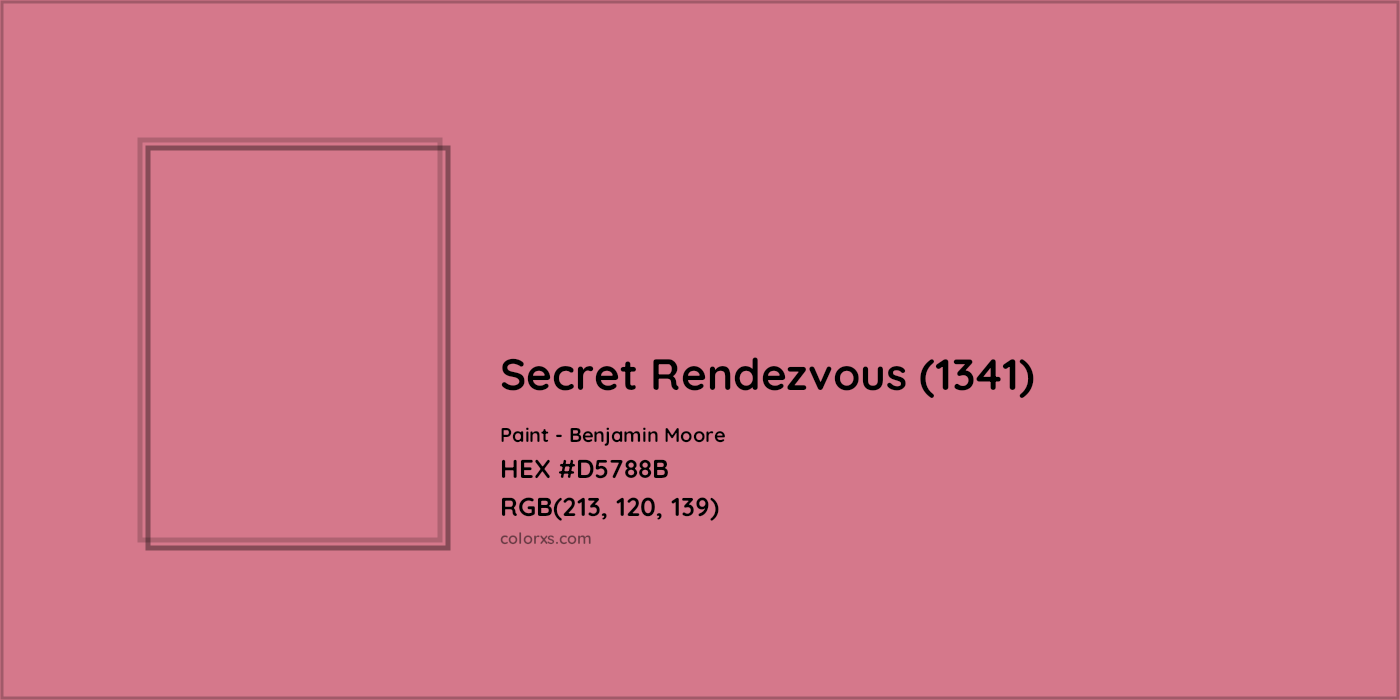 HEX #D5788B Secret Rendezvous (1341) Paint Benjamin Moore - Color Code