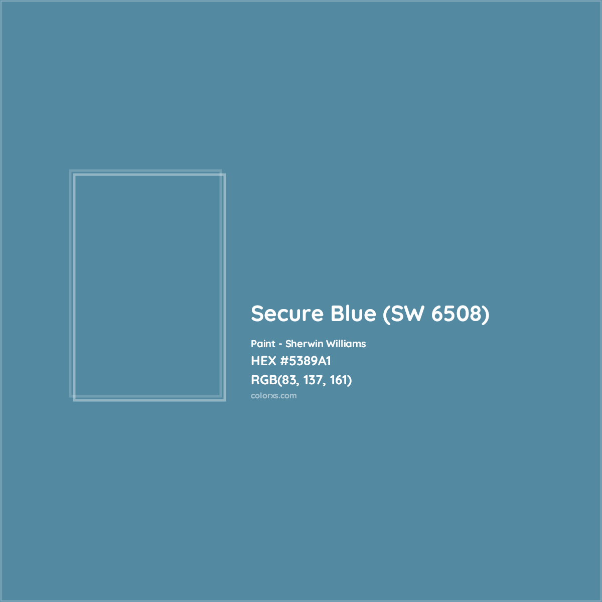 HEX #5389A1 Secure Blue (SW 6508) Paint Sherwin Williams - Color Code