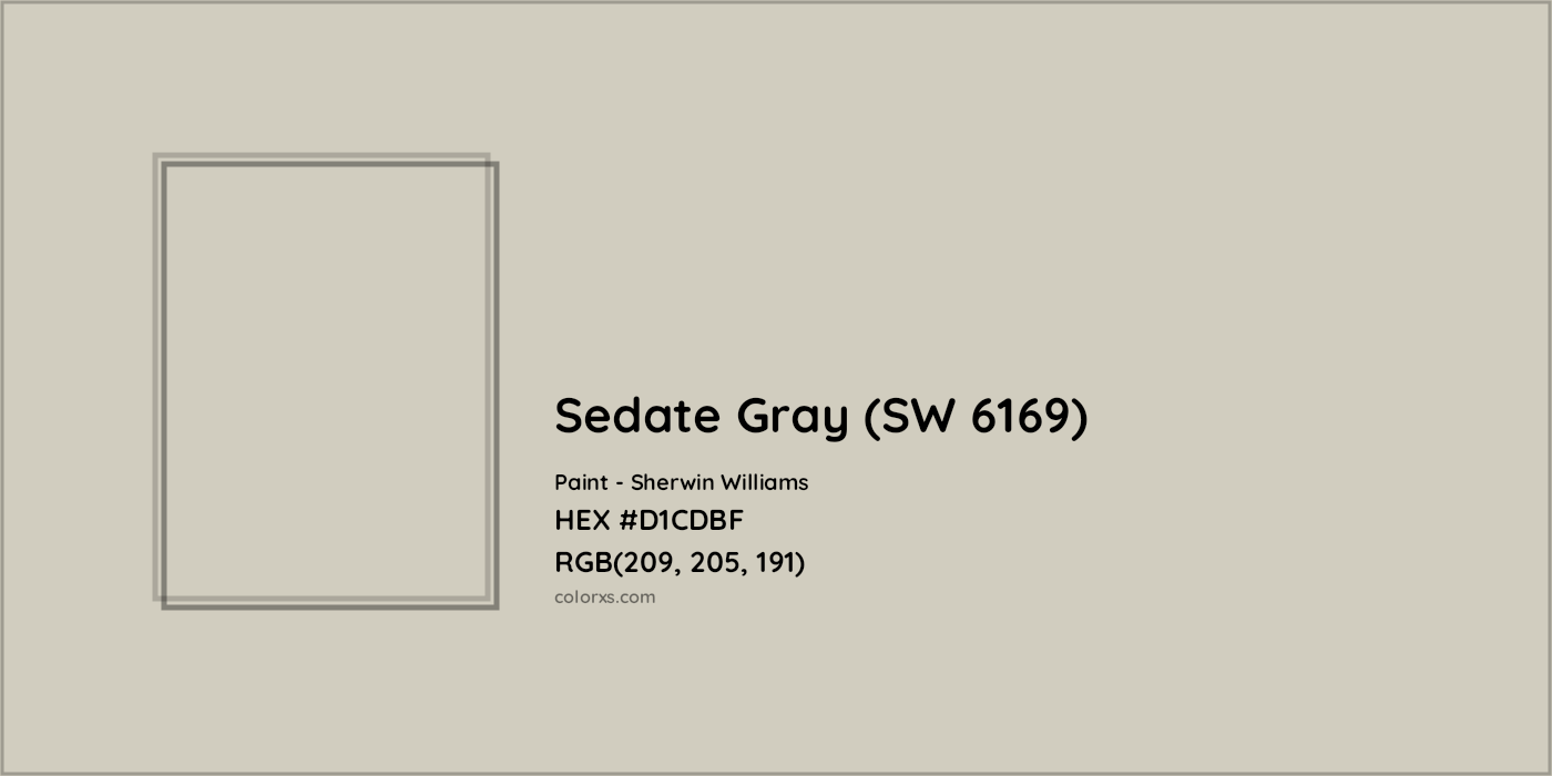 HEX #D1CDBF Sedate Gray (SW 6169) Paint Sherwin Williams - Color Code