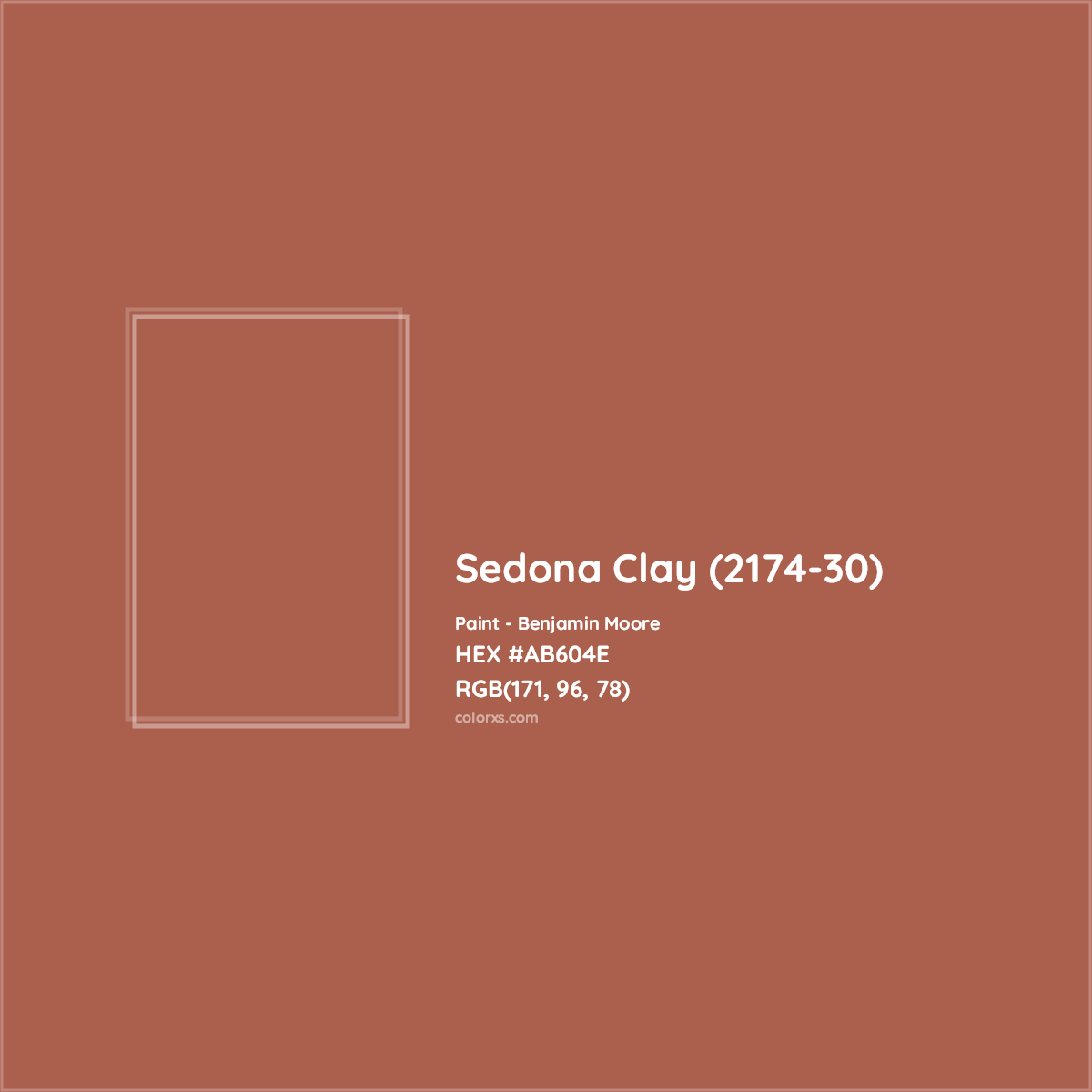 HEX #AB604E Sedona Clay (2174-30) Paint Benjamin Moore - Color Code
