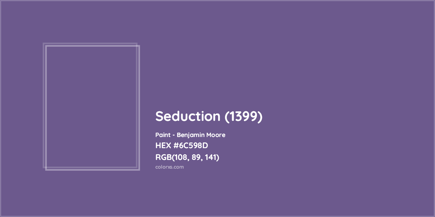 HEX #6C598D Seduction (1399) Paint Benjamin Moore - Color Code