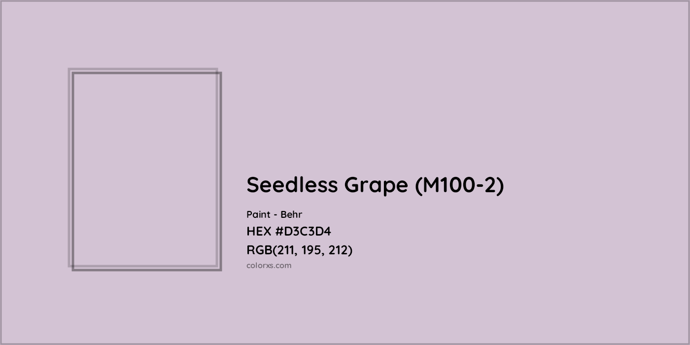 HEX #D3C3D4 Seedless Grape (M100-2) Paint Behr - Color Code