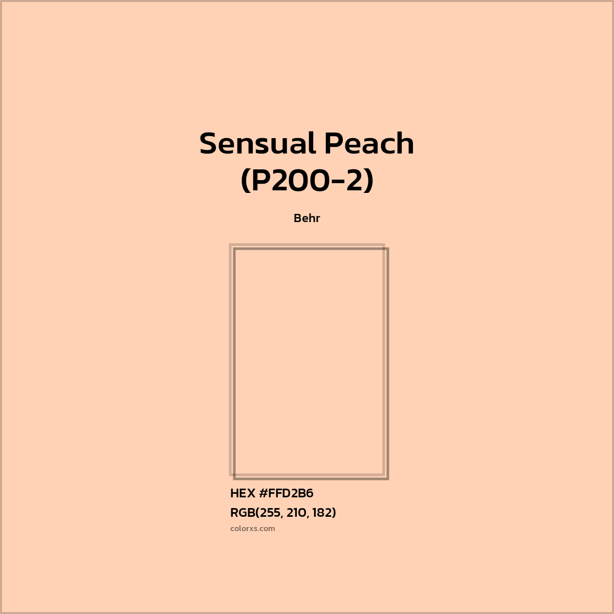 HEX #FFD2B6 Sensual Peach (P200-2) Paint Behr - Color Code