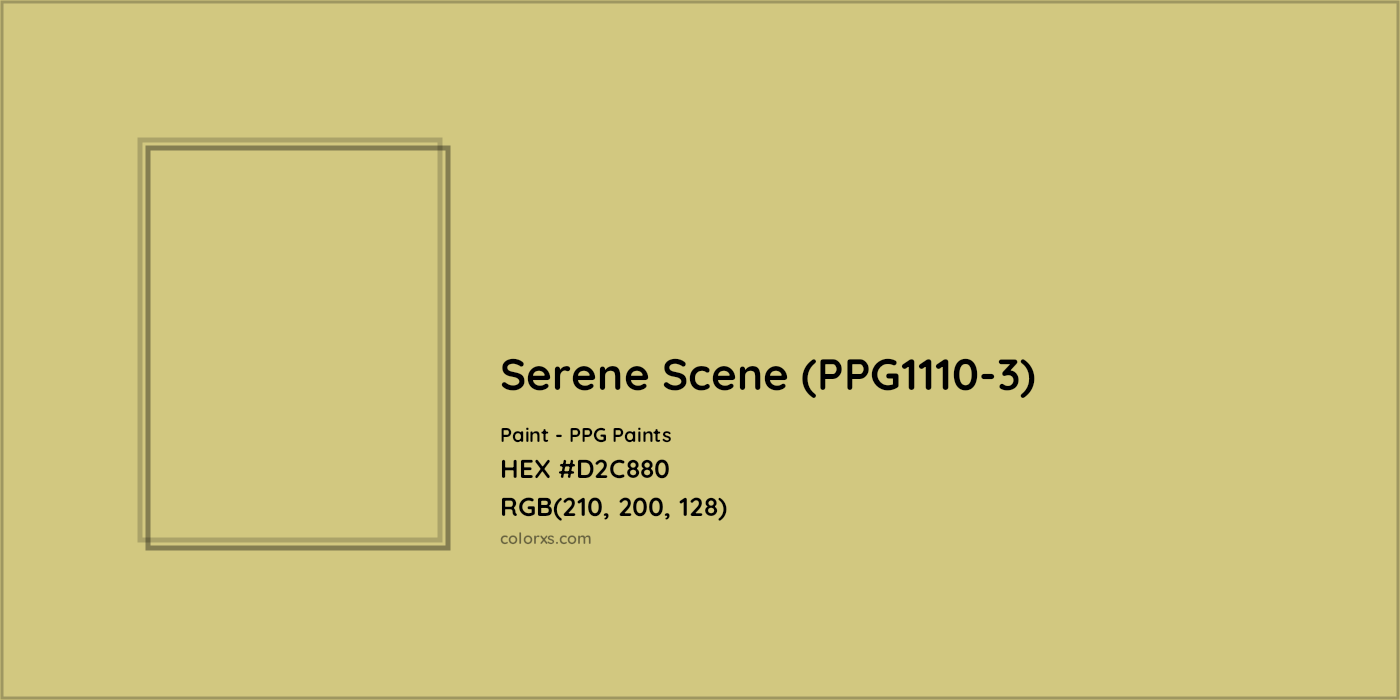 HEX #D2C880 Serene Scene (PPG1110-3) Paint PPG Paints - Color Code