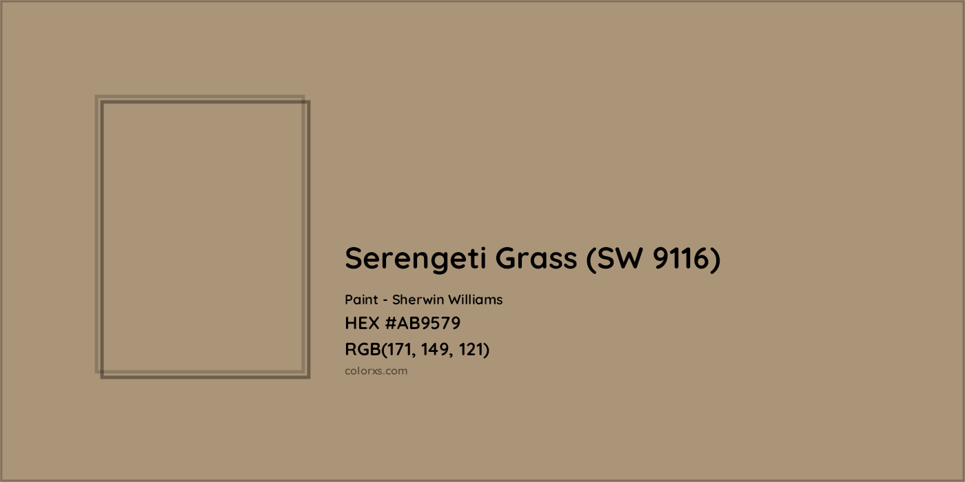 HEX #AB9579 Serengeti Grass (SW 9116) Paint Sherwin Williams - Color Code