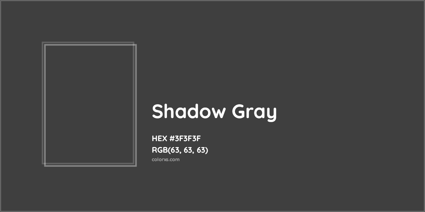 HEX #3F3F3F Shadow Gray Color - Color Code