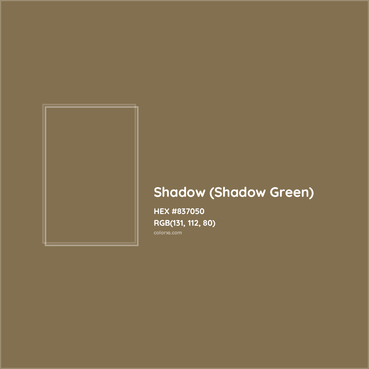 HEX #837050 Shadow (Shadow Green) Color Crayola Crayons - Color Code