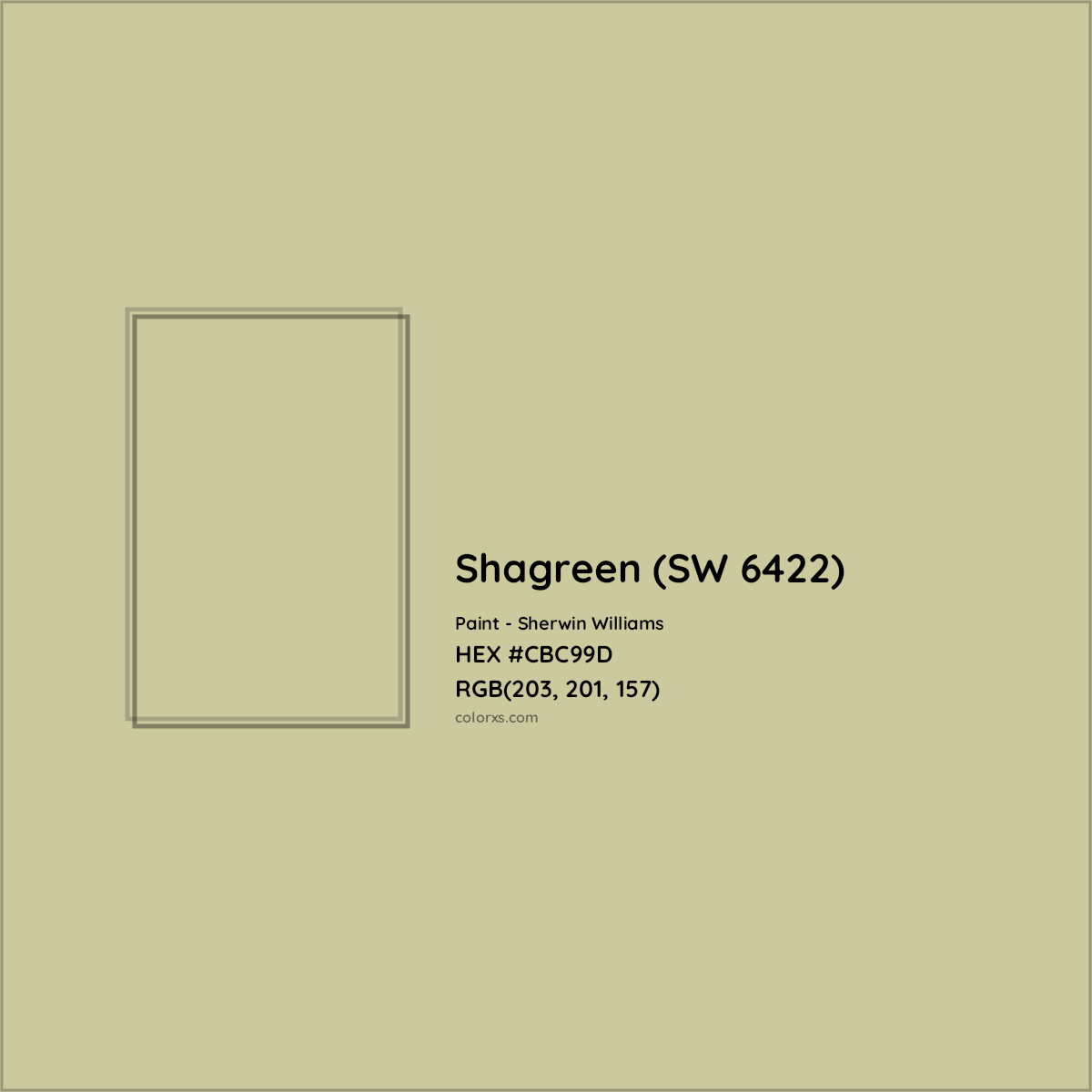 HEX #CBC99D Shagreen (SW 6422) Paint Sherwin Williams - Color Code