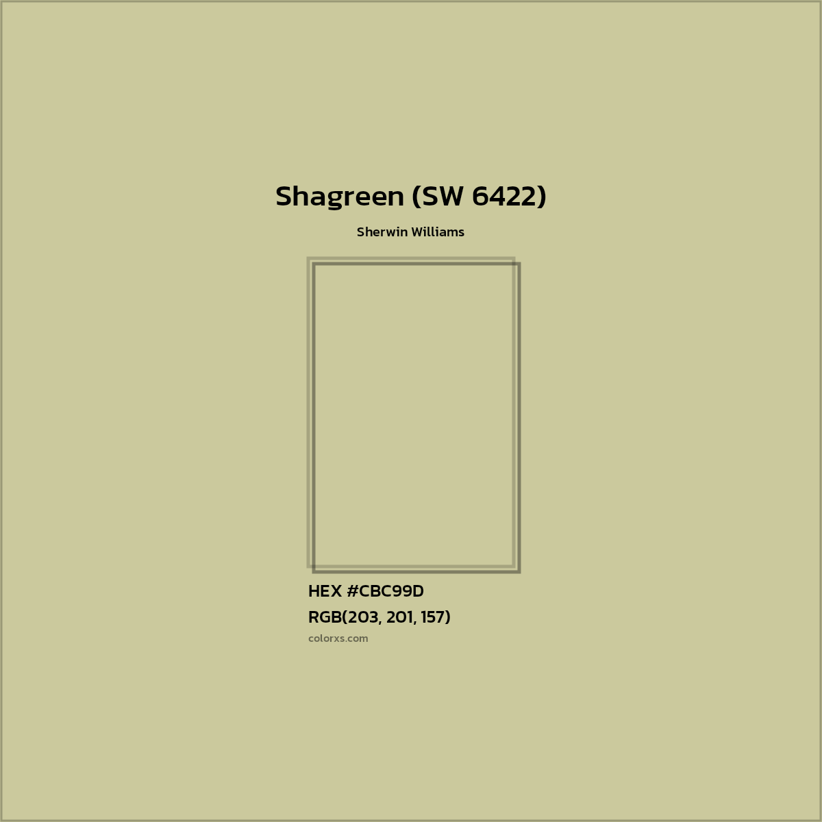 HEX #CBC99D Shagreen (SW 6422) Paint Sherwin Williams - Color Code