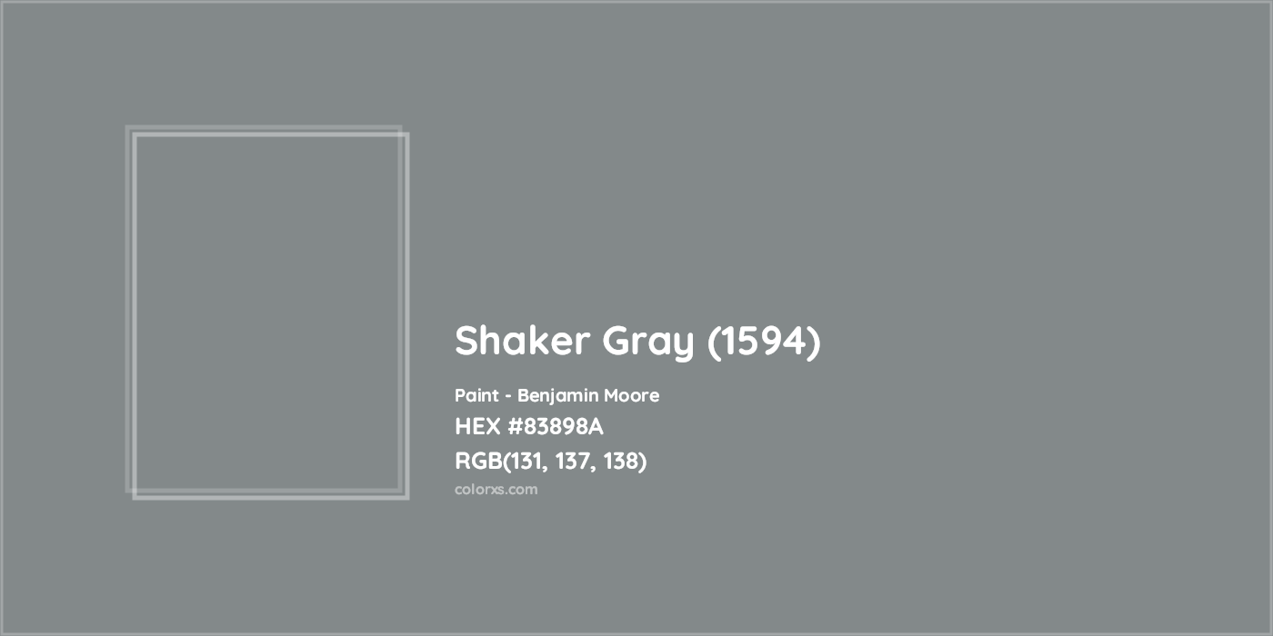 HEX #83898A Shaker Gray (1594) Paint Benjamin Moore - Color Code