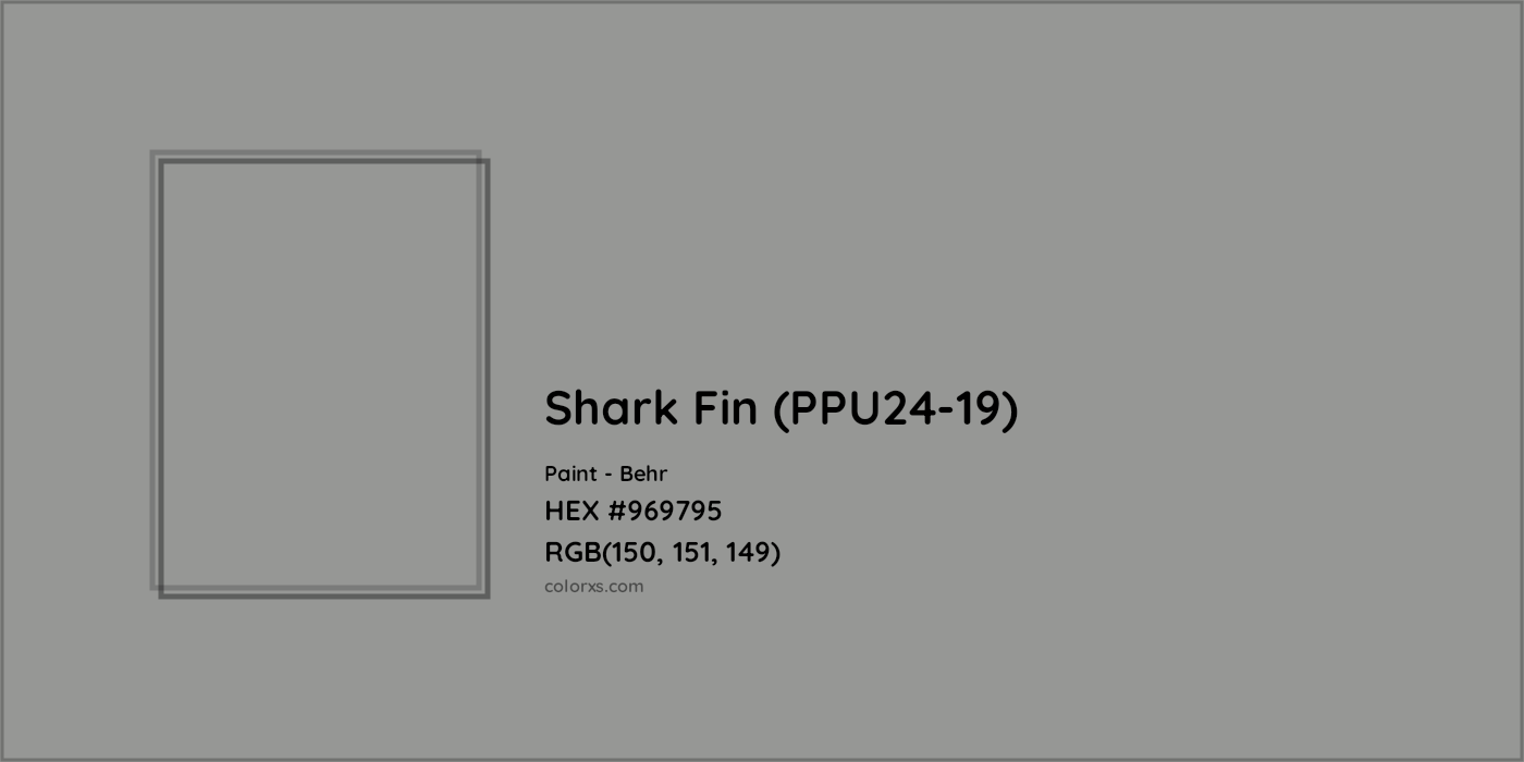 HEX #969795 Shark Fin (PPU24-19) Paint Behr - Color Code