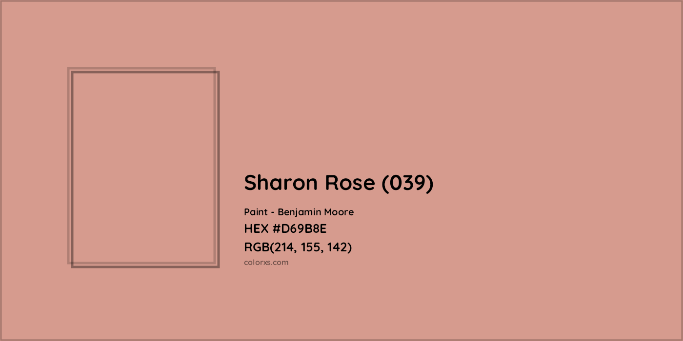 HEX #D69B8E Sharon Rose (039) Paint Benjamin Moore - Color Code