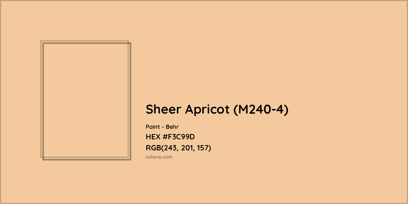 HEX #F3C99D Sheer Apricot (M240-4) Paint Behr - Color Code