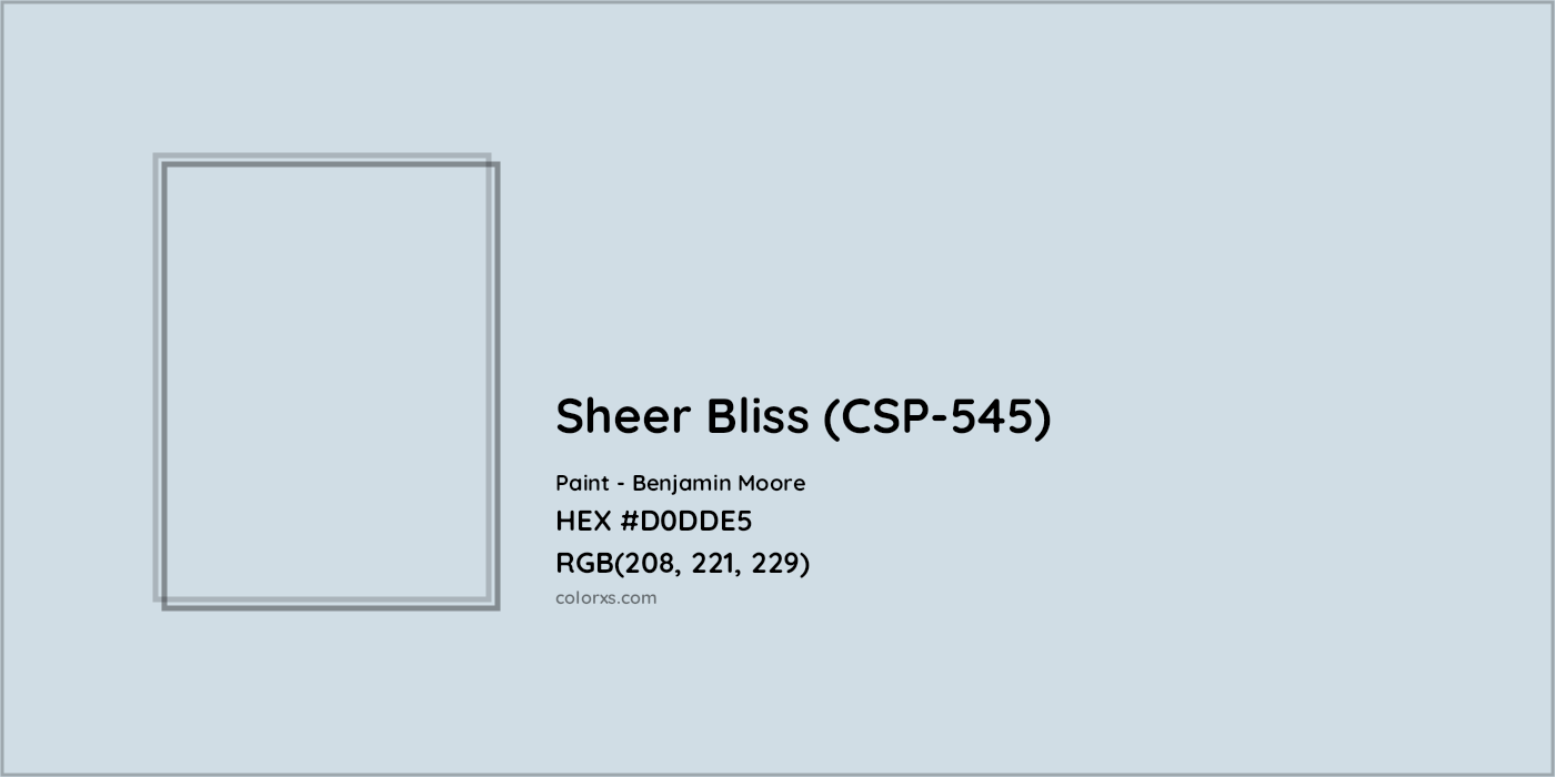 HEX #D0DDE5 Sheer Bliss (CSP-545) Paint Benjamin Moore - Color Code