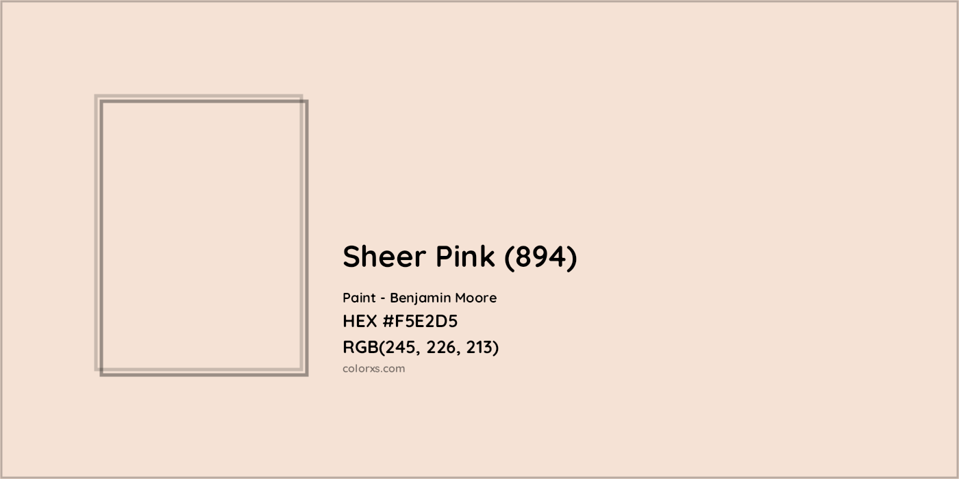 HEX #F5E2D5 Sheer Pink (894) Paint Benjamin Moore - Color Code