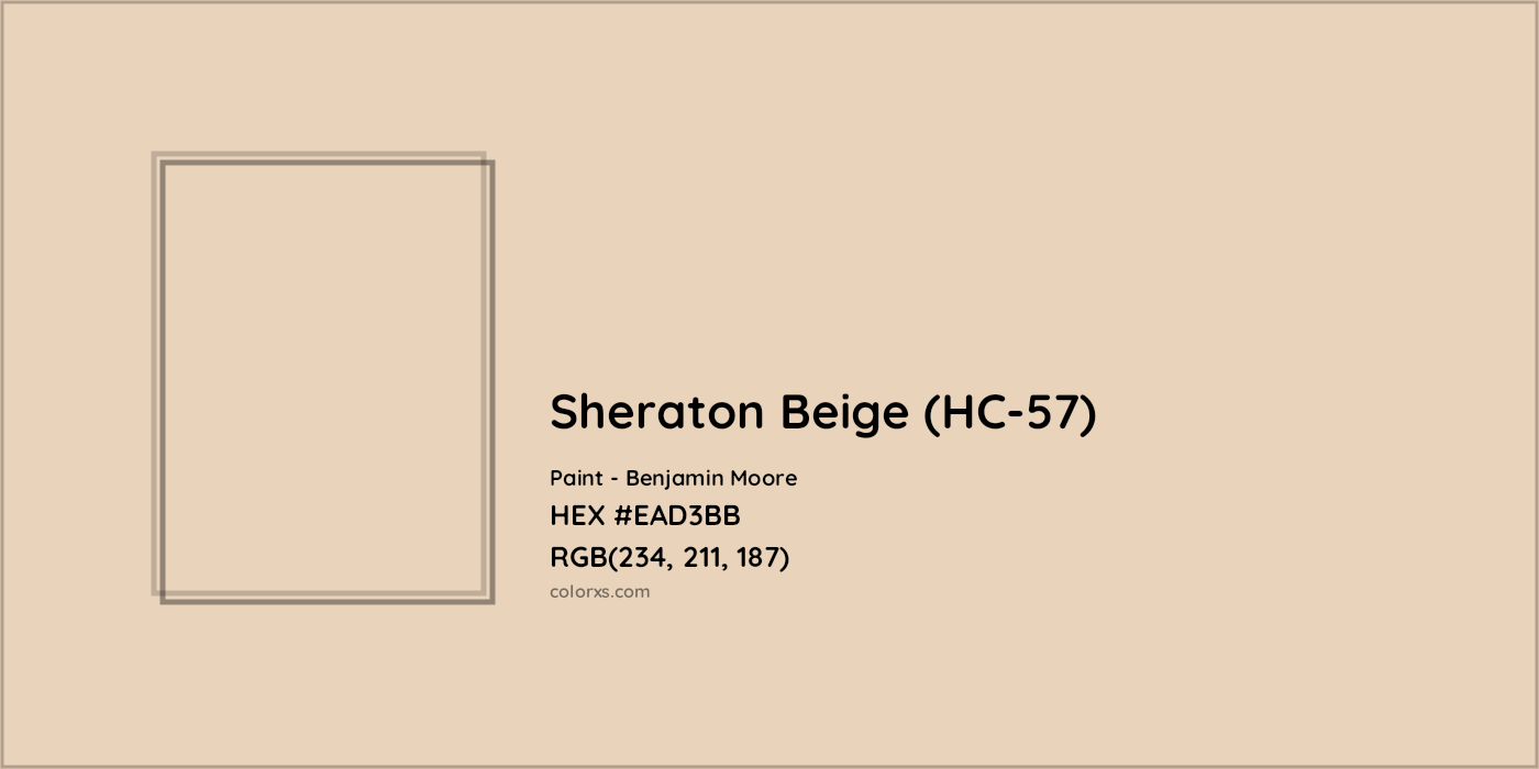 HEX #EAD3BB Sheraton Beige (HC-57) Paint Benjamin Moore - Color Code