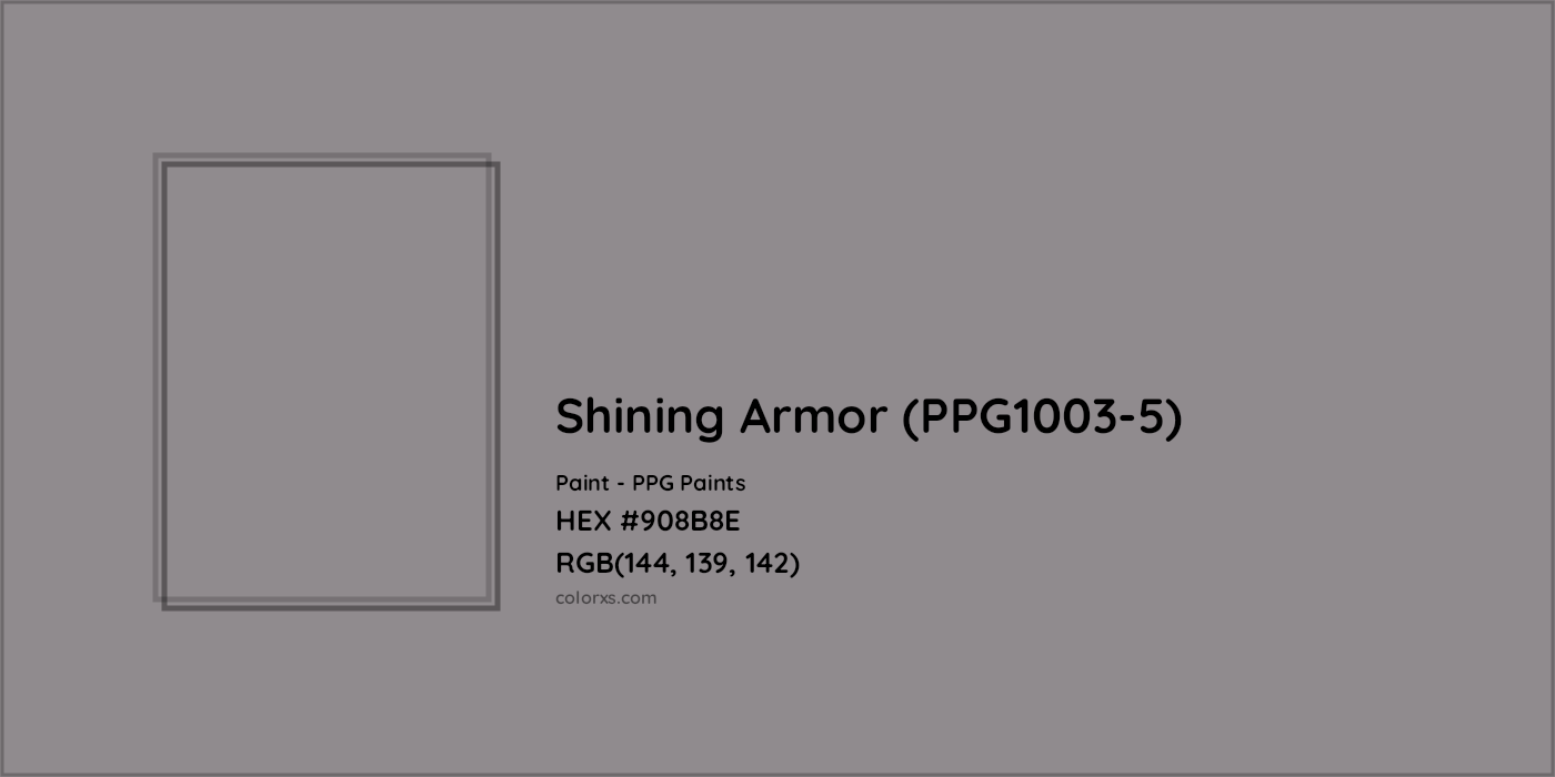 HEX #908B8E Shining Armor (PPG1003-5) Paint PPG Paints - Color Code