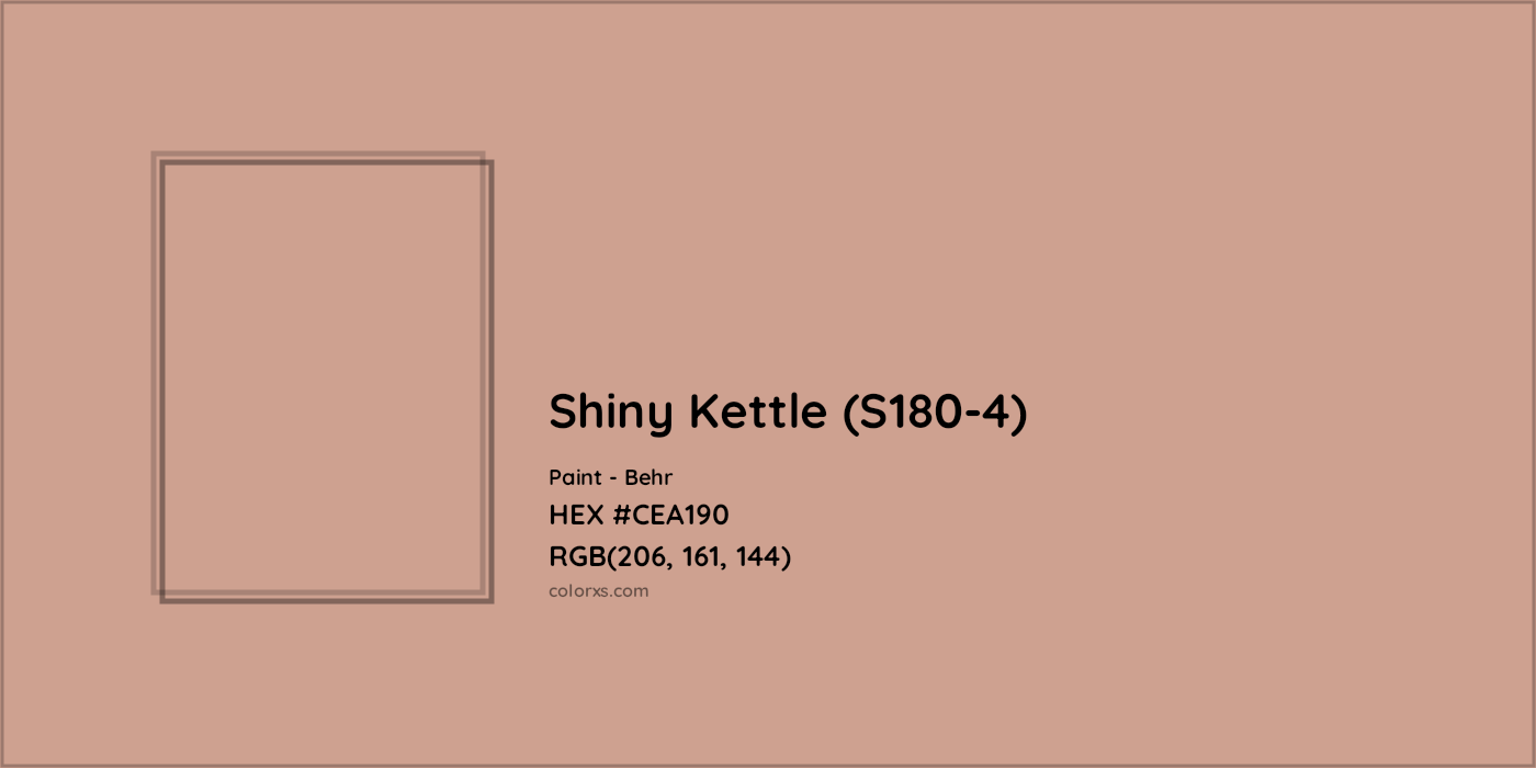 HEX #CEA190 Shiny Kettle (S180-4) Paint Behr - Color Code